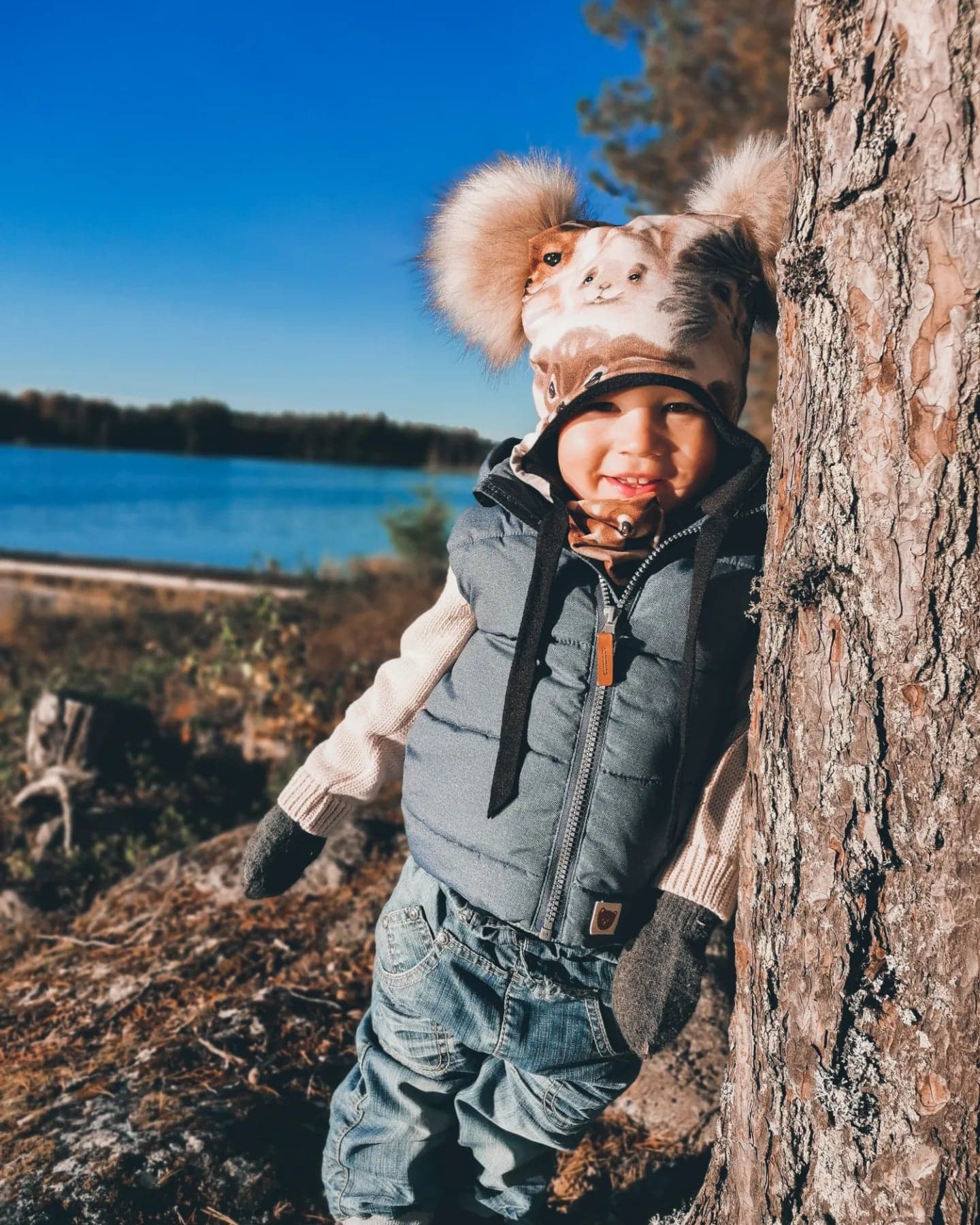Talvipipo ELÄINYSTÄVÄT tuplatupsuilla ja nauhoilla