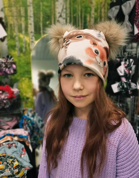 Talvipipo ELÄINYSTÄVÄT tupsulla