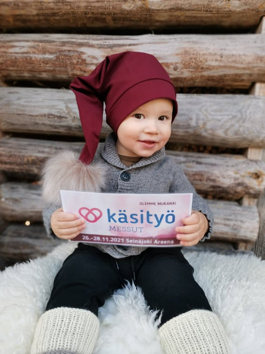 Viininpunainen tonttulakki